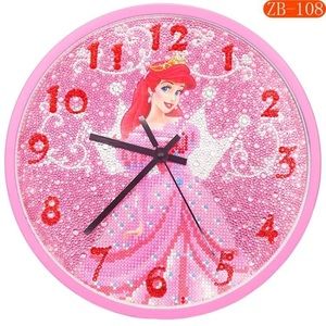 Princess Ariel Crystal Diamond Painting Wall Clock